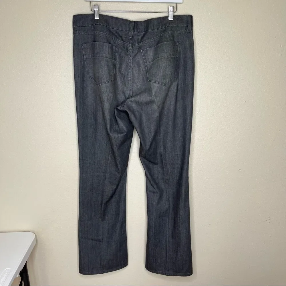 Old Navy Sweetheart Gray Five Pocket Jeans Straight Leg Women 16 Cotton Spandex